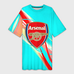 Женская длинная футболка Arsenal stripes