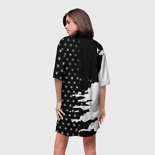 Женская длинная футболка Liverpool текстура спорт / 3D-принт – фото 4