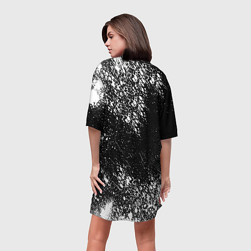 Женская длинная футболка Герб России / 3D-принт – фото 4