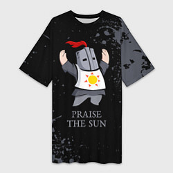Женская длинная футболка Хвала солнцу - дарк соулс