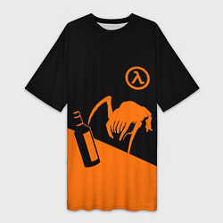 Футболка женская длинная Халф лайф - хедкраб, цвет: 3D-принт