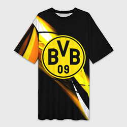 Женская длинная футболка Borussia спортивная геометрия