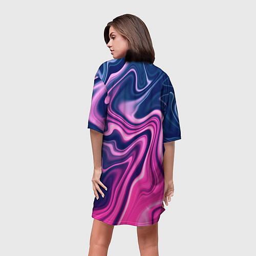 Женская длинная футболка Абстракция / 3D-принт – фото 4