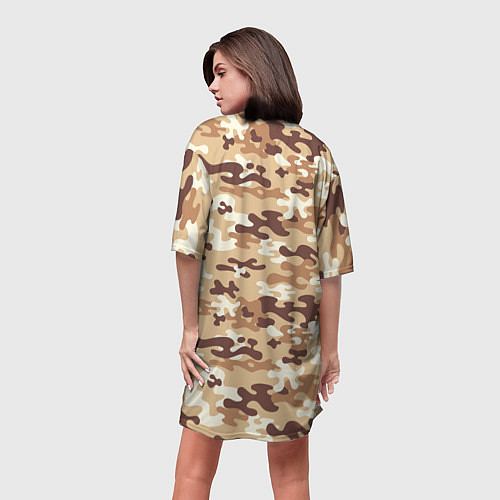 Женская длинная футболка Камуфляж армия / 3D-принт – фото 4