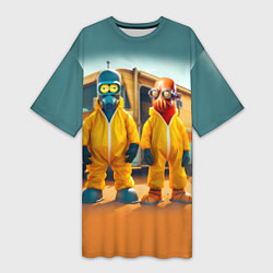 Женская длинная футболка Zoidberg and Bender - Breaking bad soap opera