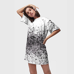 Футболка женская длинная Грязь, цвет: 3D-принт — фото 2