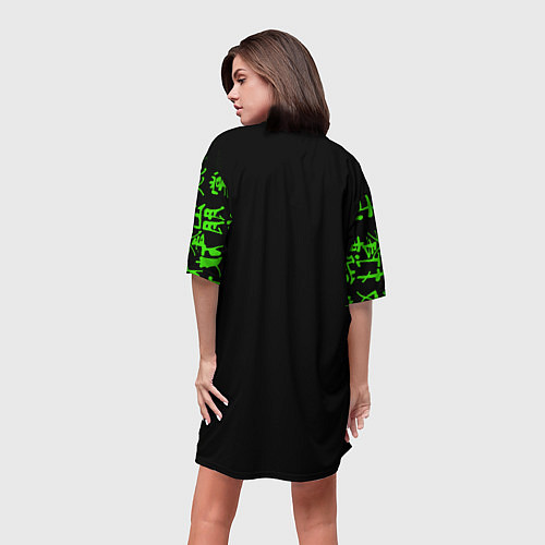 Женская длинная футболка Аниме Человек бензопила / 3D-принт – фото 4