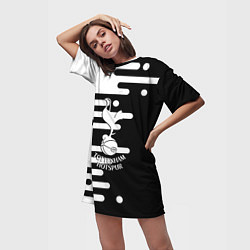 Футболка женская длинная Тоттенхэм Хотспур геометрия, цвет: 3D-принт — фото 2