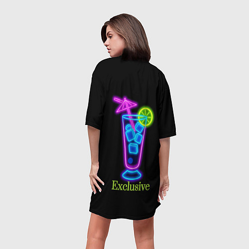 Женская длинная футболка Exclusive / 3D-принт – фото 4