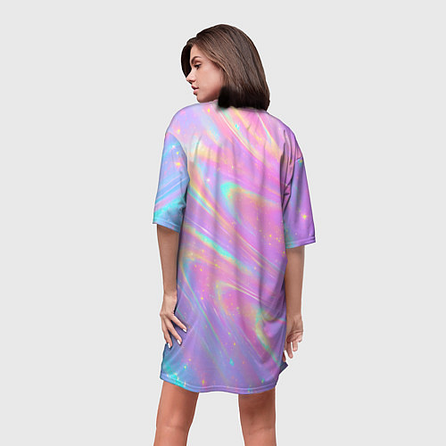 Женская длинная футболка Дьявол носит Пурада пародия с белой кошкой / 3D-принт – фото 4