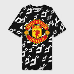 Футболка женская длинная Манчестер Юнайтед x Jojo anime, цвет: 3D-принт