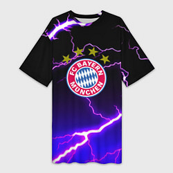 Женская длинная футболка Bayern Mnchen молнии шторм