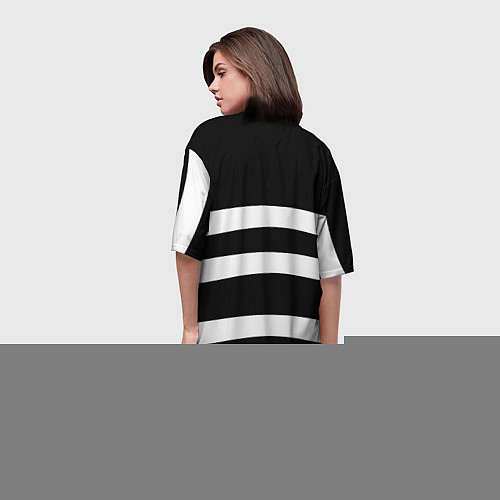 Женская длинная футболка Bayern Mnchen волны / 3D-принт – фото 4