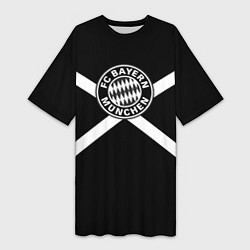 Женская длинная футболка Бавария Мюнхен полосы