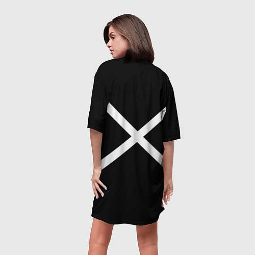 Женская длинная футболка Бавария Мюнхен полосы / 3D-принт – фото 4