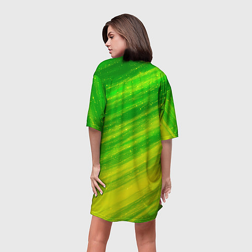 Женская длинная футболка Петух гитарист / 3D-принт – фото 4