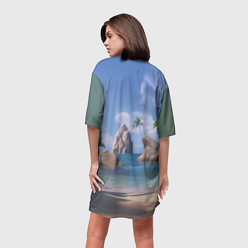 Женская длинная футболка Мем чотко Цыпа Джо / 3D-принт – фото 4