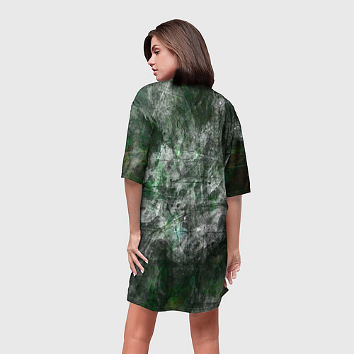 Женская длинная футболка Абстракция - acid boom / 3D-принт – фото 4