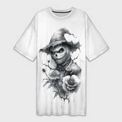 Женская длинная футболка Eerie Scarecrow