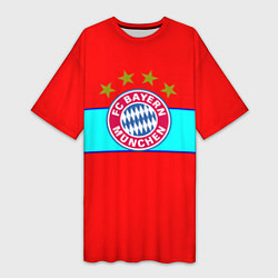 Женская длинная футболка Бавария Мюнхен полосы линии