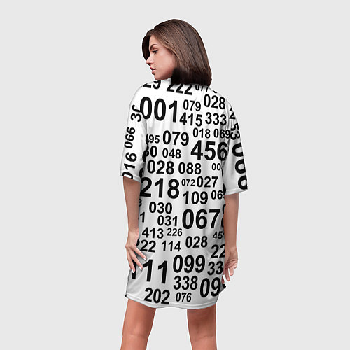 Женская длинная футболка Лестер сити цифры символы / 3D-принт – фото 4