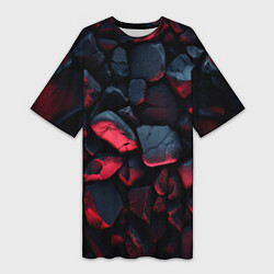 Женская длинная футболка Камни