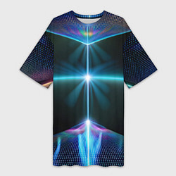 Футболка женская длинная Выход в космос, цвет: 3D-принт