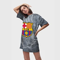 Футболка женская длинная Barcelona, цвет: 3D-принт — фото 2