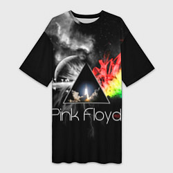 Женская длинная футболка Pink Floyd