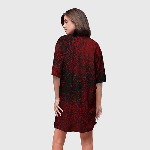 Женская длинная футболка BFMV: Red Skull / 3D-принт – фото 4