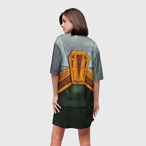 Женская длинная футболка Gordon Freeman: Costume / 3D-принт – фото 4