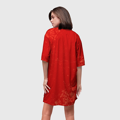 Женская длинная футболка Red Lenin / 3D-принт – фото 4