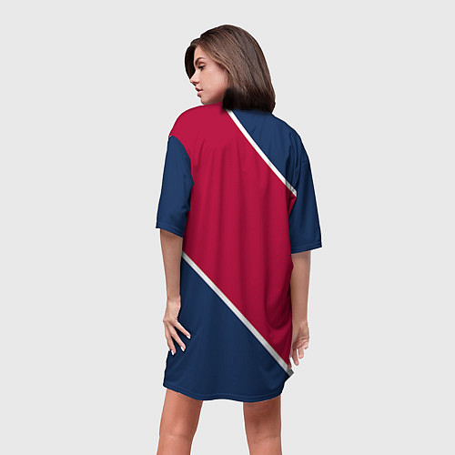 Женская длинная футболка Washington capitals / 3D-принт – фото 4