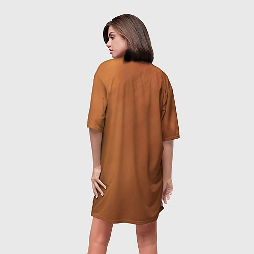 Женская длинная футболка Взгляд лисы / 3D-принт – фото 4