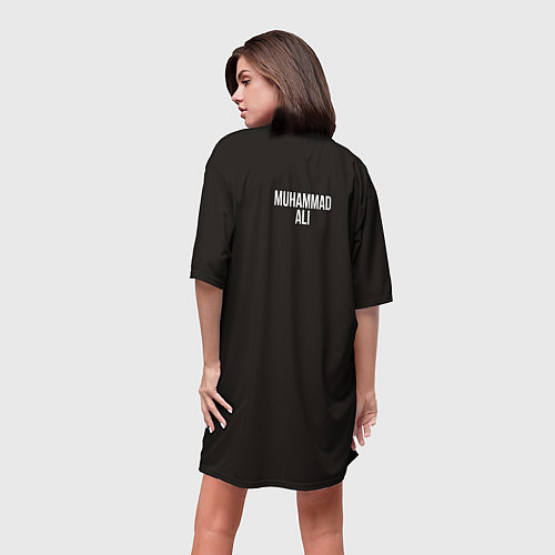 Женская длинная футболка Мухаммед Али / 3D-принт – фото 4
