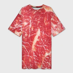 Женская длинная футболка Мясо