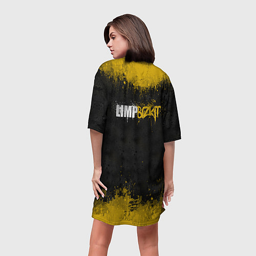 Женская длинная футболка Limp Bizkit: Gold Street / 3D-принт – фото 4