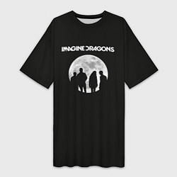 Футболка женская длинная Imagine Dragons: Moon, цвет: 3D-принт