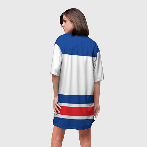 Женская длинная футболка New York Rangers / 3D-принт – фото 4