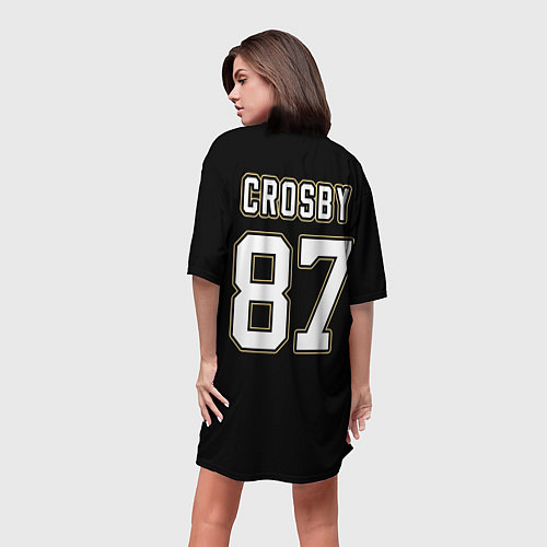 Женская длинная футболка Pittsburgh Penguins: Crosby / 3D-принт – фото 4