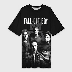 Женская длинная футболка Fall out boy band