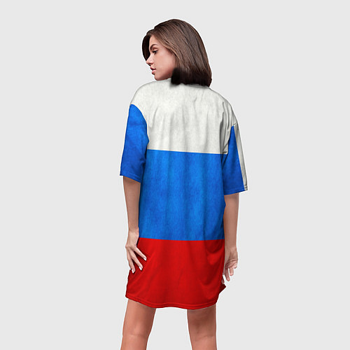 Женская длинная футболка Russia: from 24 / 3D-принт – фото 4