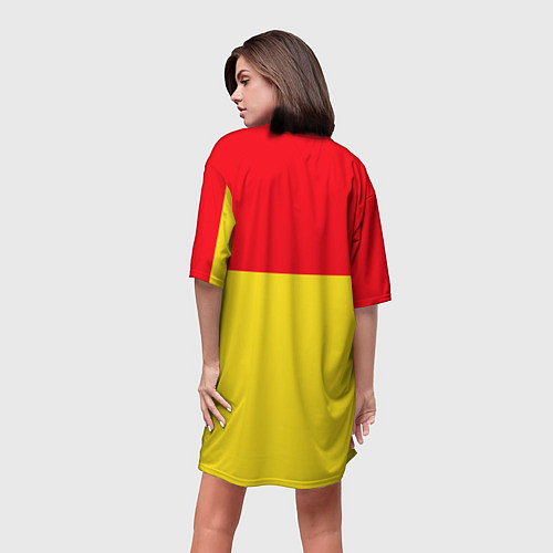Женская длинная футболка Сборная Испании: Евро 2016 / 3D-принт – фото 4