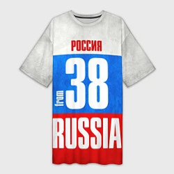 Футболка женская длинная Russia: from 38, цвет: 3D-принт