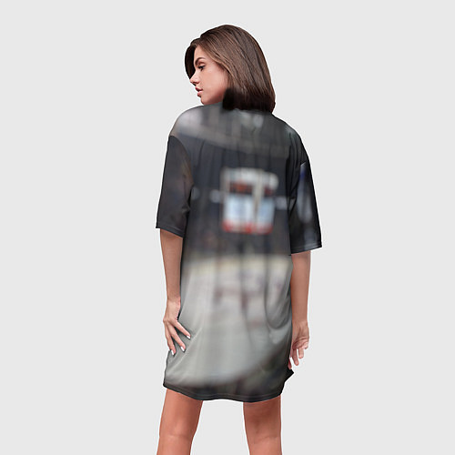 Женская длинная футболка Washington Capitals / 3D-принт – фото 4