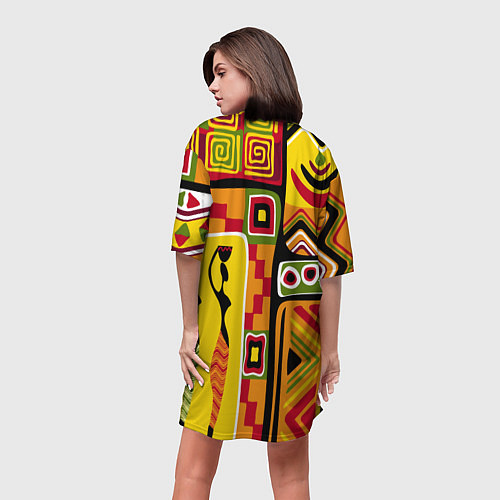 Женская длинная футболка Африка / 3D-принт – фото 4