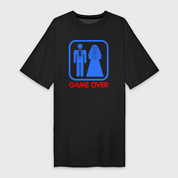 Футболка женская-платье Game over, цвет: черный