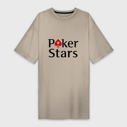 Футболка женская-платье Poker Stars, цвет: миндальный
