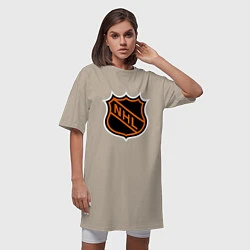Футболка женская-платье NHL, цвет: миндальный — фото 2