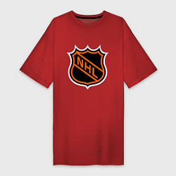 Футболка женская-платье NHL, цвет: красный